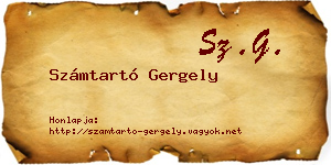 Számtartó Gergely névjegykártya